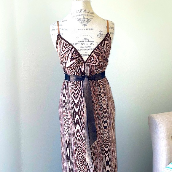 4/$20 Goddess dress in abstract snake print, adjustable leather straps. Size S. - Picture 2 of 7